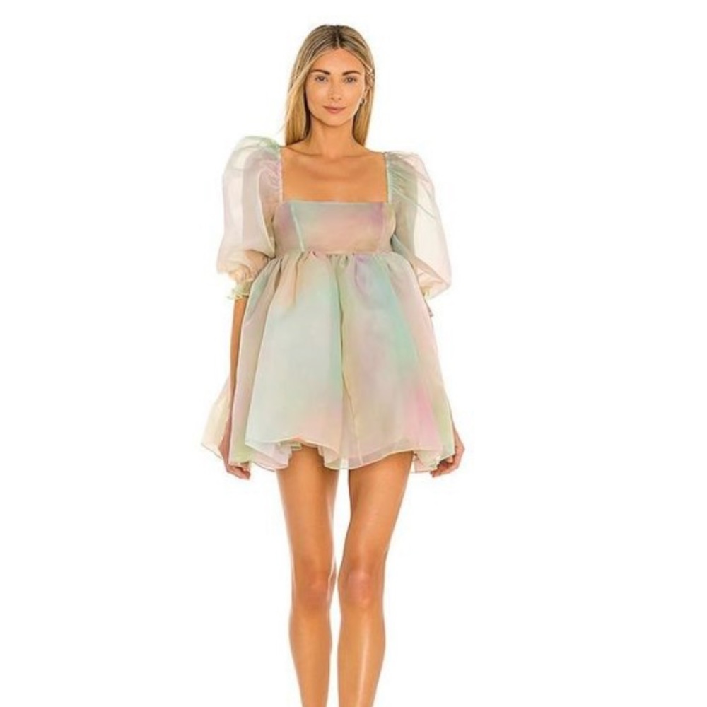 Selkie Rainbow Puff dress